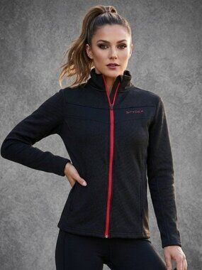 Spyder Full-Zip Jacket Black Red Sz XXL